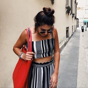 Black and white two piece